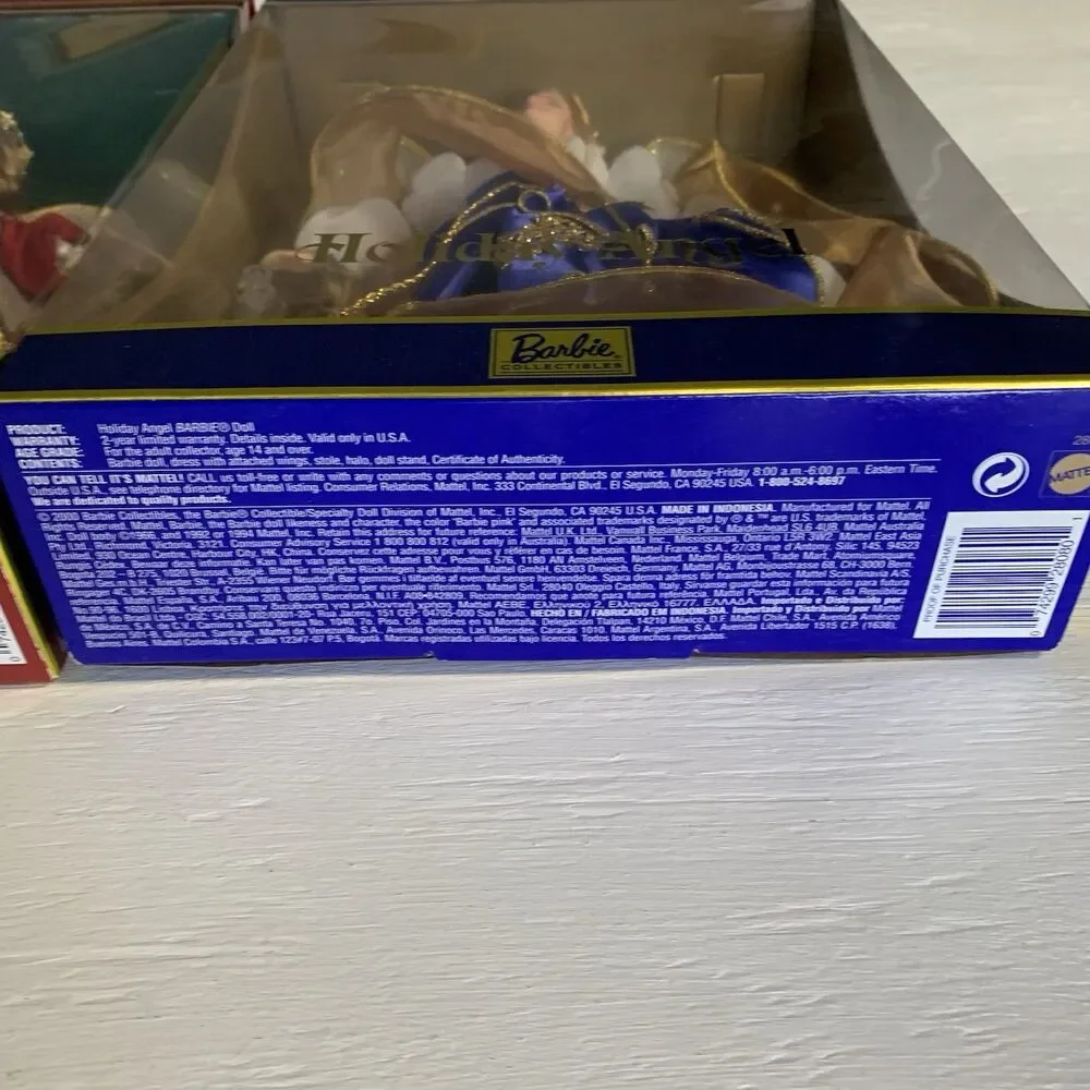 VTG Barbie Lot 2 2000 2001 HOLIDAY ANGEL COLLECTOR EDITION SET COLLECTION